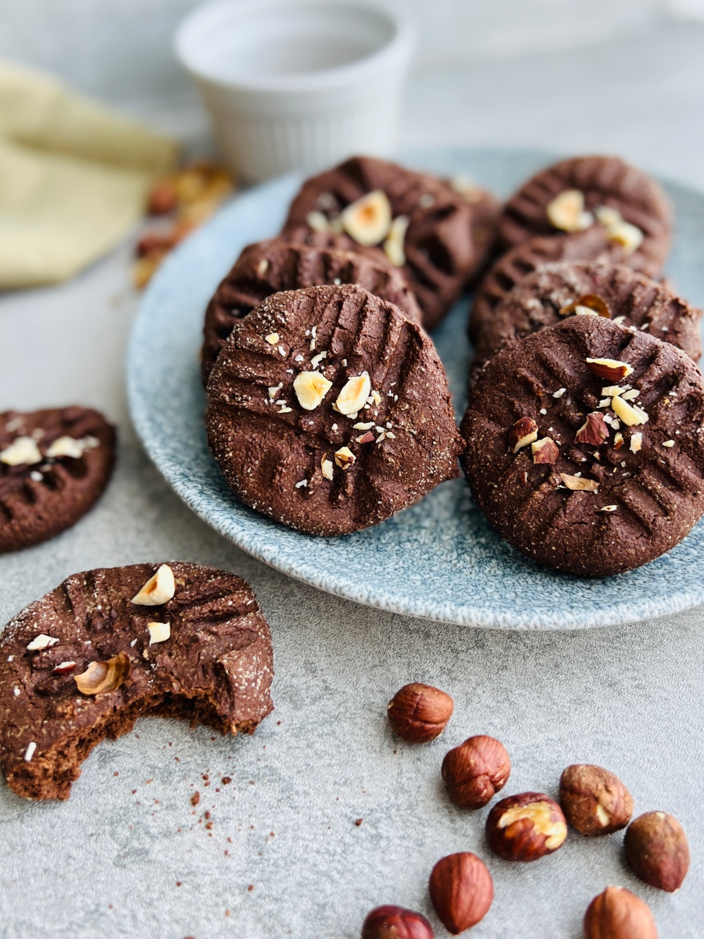 Chocolate Cookies with Hazelnuts