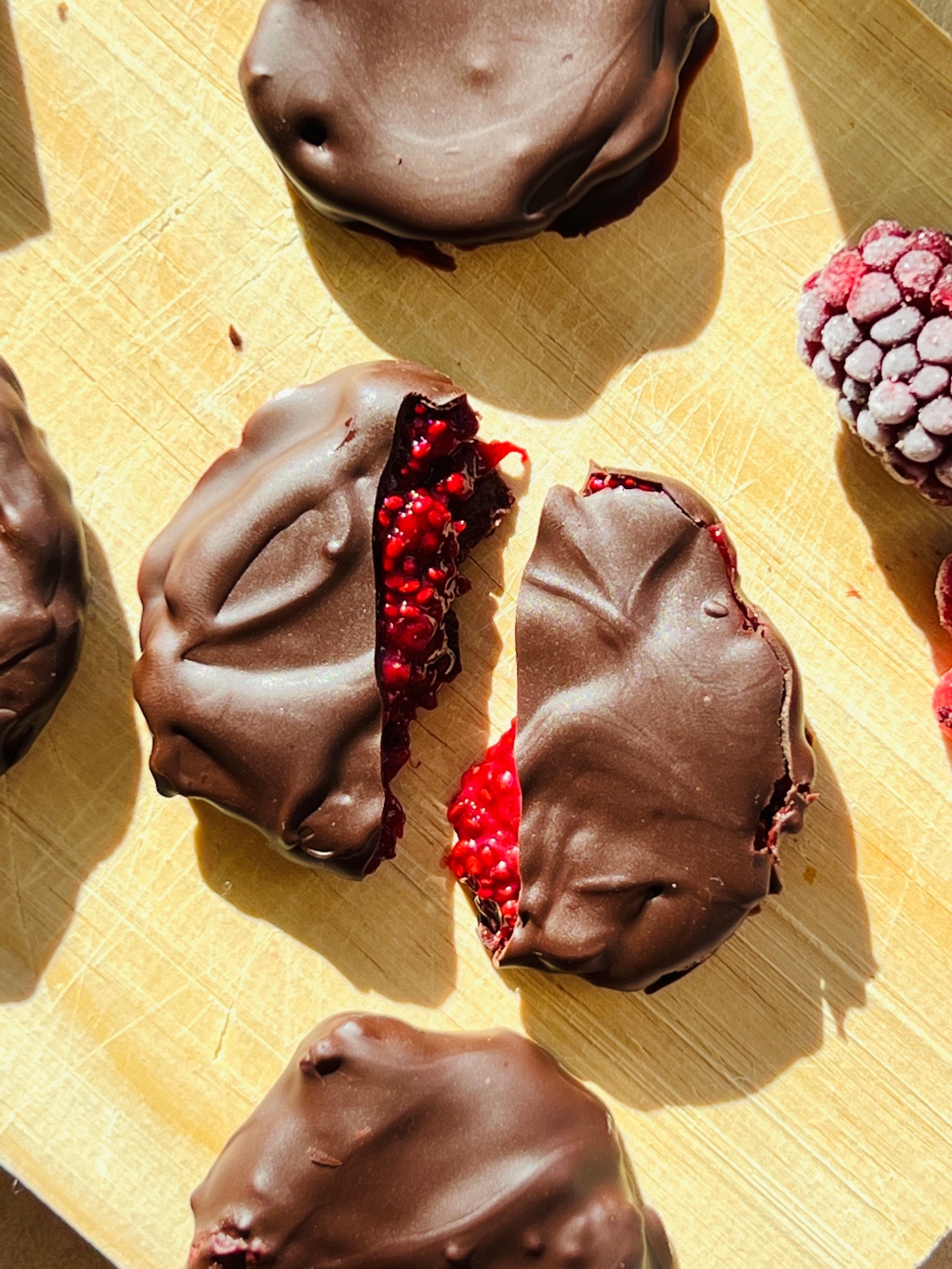 Chocolate-Covered Berry Jam Bites
